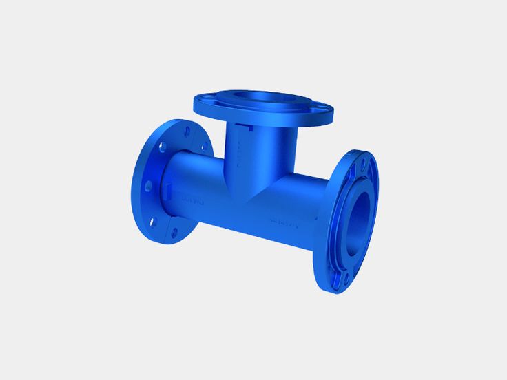 Фланцевый тройник (фланцы на всех концах)